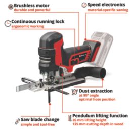 Einhell Professional TP-JST 18/135 Li BL 18V Li-Ion Power X-Change Brushless Cordless Body Grip Jigsaw - Bare