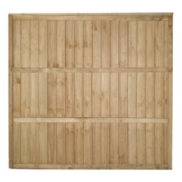 Forest Vertical Board Closeboard  Fence Panels Natural Timber 6' x 5' 6" Pack of 3