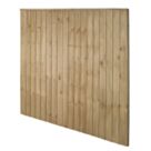 Forest Vertical Board Closeboard  Fence Panels Natural Timber 6' x 5' 6" Pack of 3