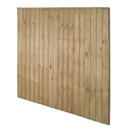 Forest Vertical Board Closeboard  Fence Panels Natural Timber 6' x 5' 6" Pack of 3