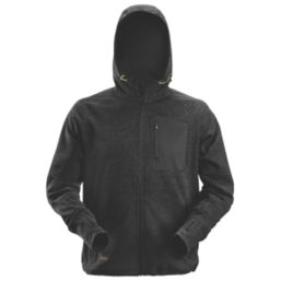 Snickers FlexiWork Fleece Hoodie Black Medium 39 Chest - Screwfix