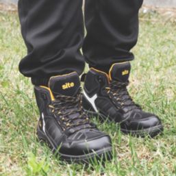 Site Shoe Laces Black & Yellow 125cm 1 Pair - Screwfix