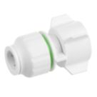 Flomasta  Plastic Push-Fit Straight Tap Connectors 15mm x 3/4" 2 Pack