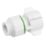 Flomasta  Plastic Push-Fit Straight Tap Connectors 15mm x 3/4" 2 Pack