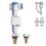 Flomasta  Bottom or Side-Entry 4-in-1 Fill Valve 1/2 & 3/8"
