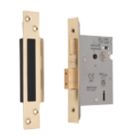 Smith & Locke Fire Rated  5 Lever Polished Brass Architectural Sash Lock 76mm Case - 57mm Backset