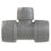 PolyPlumb Enhanced  Plastic Push-Fit Reducing Tee 22mm x 22mm x 15mm