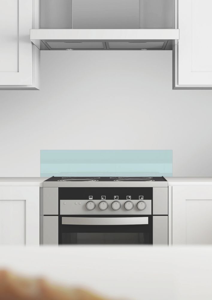 Splashwall Mist Blue Upstand 6mm x 200mm x 600mm