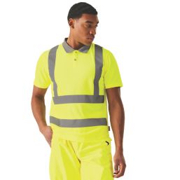 Regatta Pro Contract Hi-Vis Polo Shirt Yellow 4X Large 53" Chest
