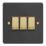 Varilight  10A 3-Gang 2-Way Light Switch  Matt Black with Colour-Matched Inserts