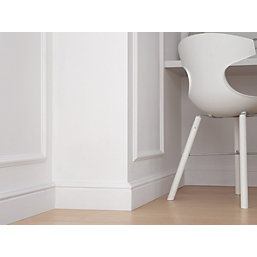 Ogee Skirting Board White 2.4m x 80mm x 12mm 6 Pack