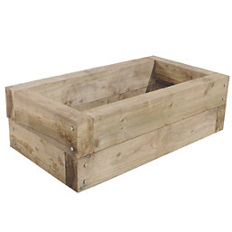 Forest  Sleeper Raised Bed Natural Timber 1300mm x 700mm x 400mm