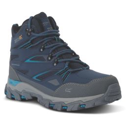 Regatta Holcombe III Size 3 Womens Navy / Exotic Plume Waterproof  Non Safety Work Boots