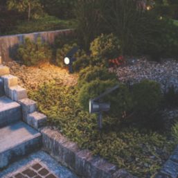 Eglo Sambuco Outdoor LED Solar-Powered Spike Light Black 230lm