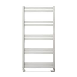 Time 1030mm x 530mm 1185BTU Silver Flat Designer Towel Radiator