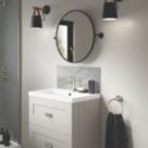 Splashwall Caliza Vanity Splashback Matt Grey 250mm x 600mm x 4mm