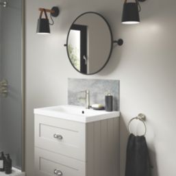 Splashwall Caliza Vanity Splashback Matt Grey 250mm x 600mm x 4mm