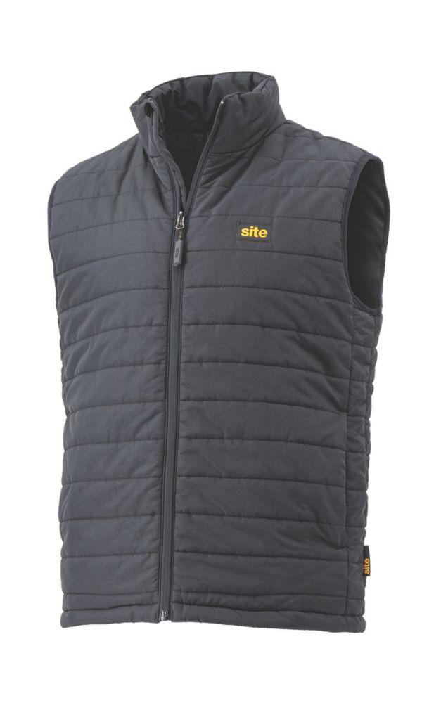 DeWalt Riverton Body Warmer Charcoal / Black X Large 45-47 Chest - Screwfix