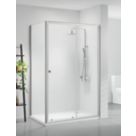 Triton Neo Six  Framed Rectangular Sliding Door Shower Enclosure  Chrome  1000mm x 800mm x 1850mm
