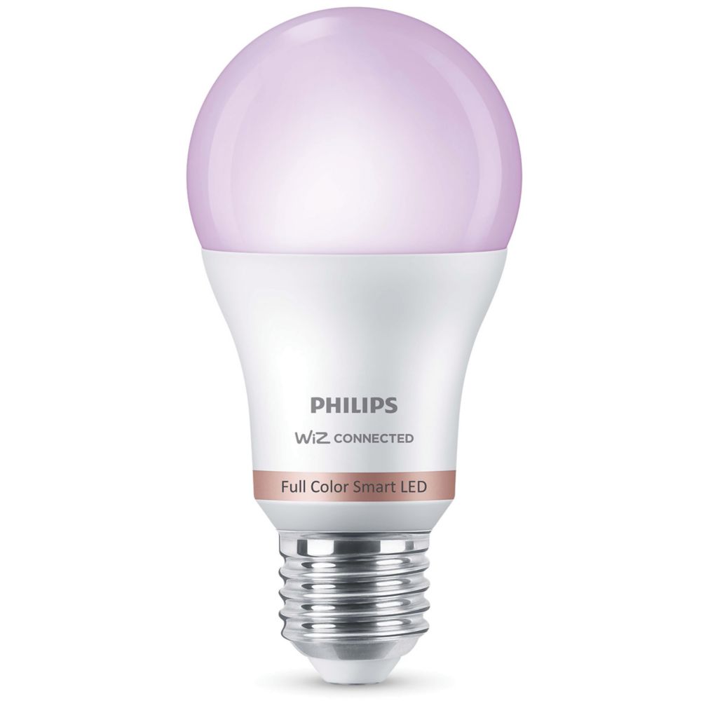 Philips ES E27 RGB & White LED Smart Light Bulb 8W 806lm Screwfix