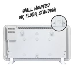 TCP  2000W Electric Portable or Wall-Mounted Convector Panel Heater White