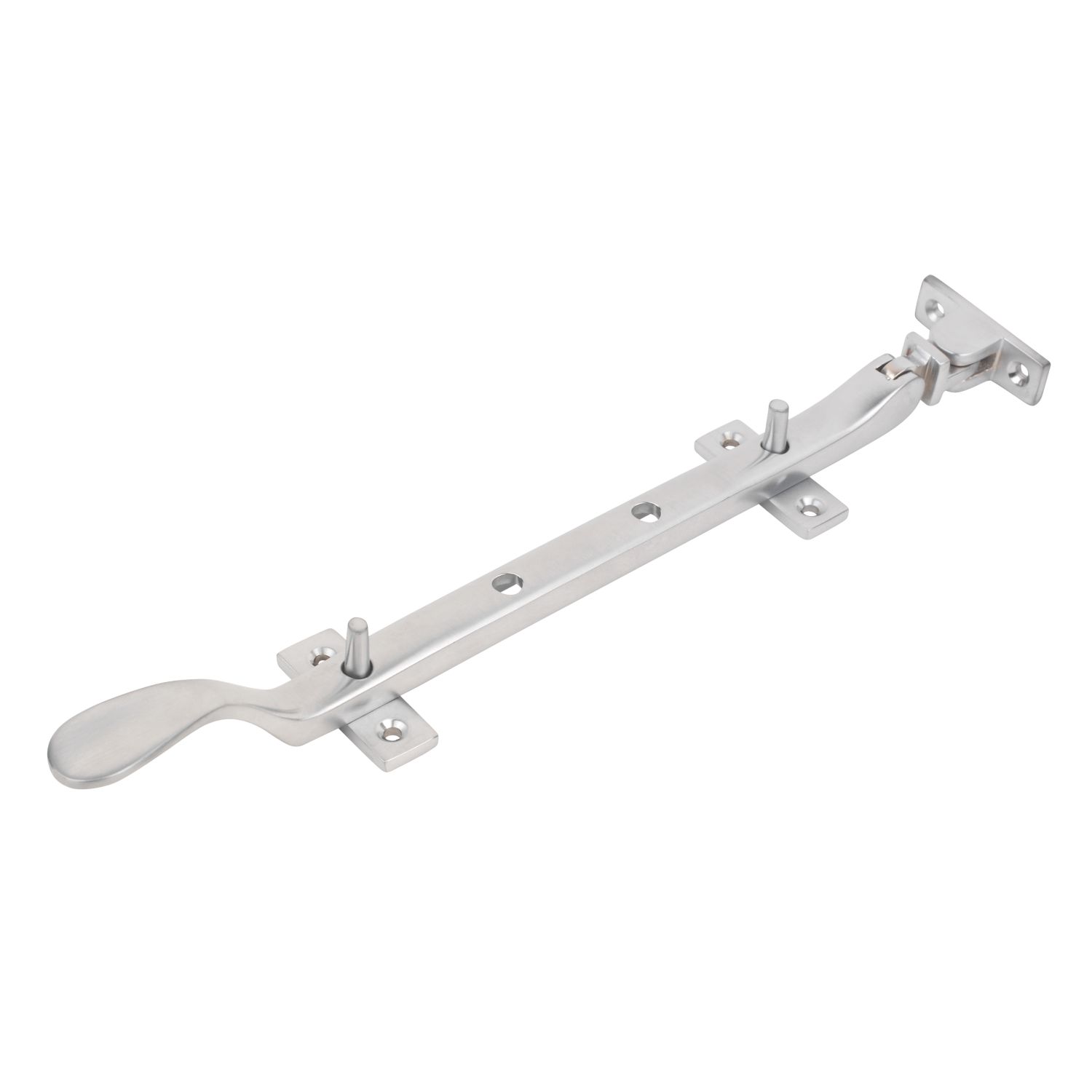 Smith & Locke Victorian Casement Stay Satin Chrome 250mm (1581R)