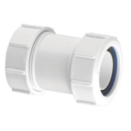 McAlpine Z28M Compression Straight Coupler White 50mm x 50mm