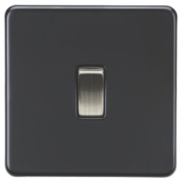 Knightsbridge  10AX 1-Gang 2-Way Light Switch  Matt Black