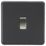 Knightsbridge  10AX 1-Gang 2-Way Light Switch  Matt Black