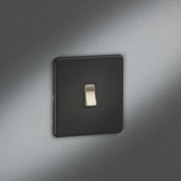 Knightsbridge  10AX 1-Gang 2-Way Light Switch  Matt Black