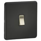 Knightsbridge  10AX 1-Gang 2-Way Light Switch  Matt Black