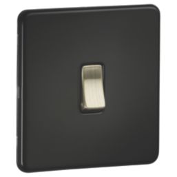 Knightsbridge  10AX 1-Gang 2-Way Light Switch  Matt Black