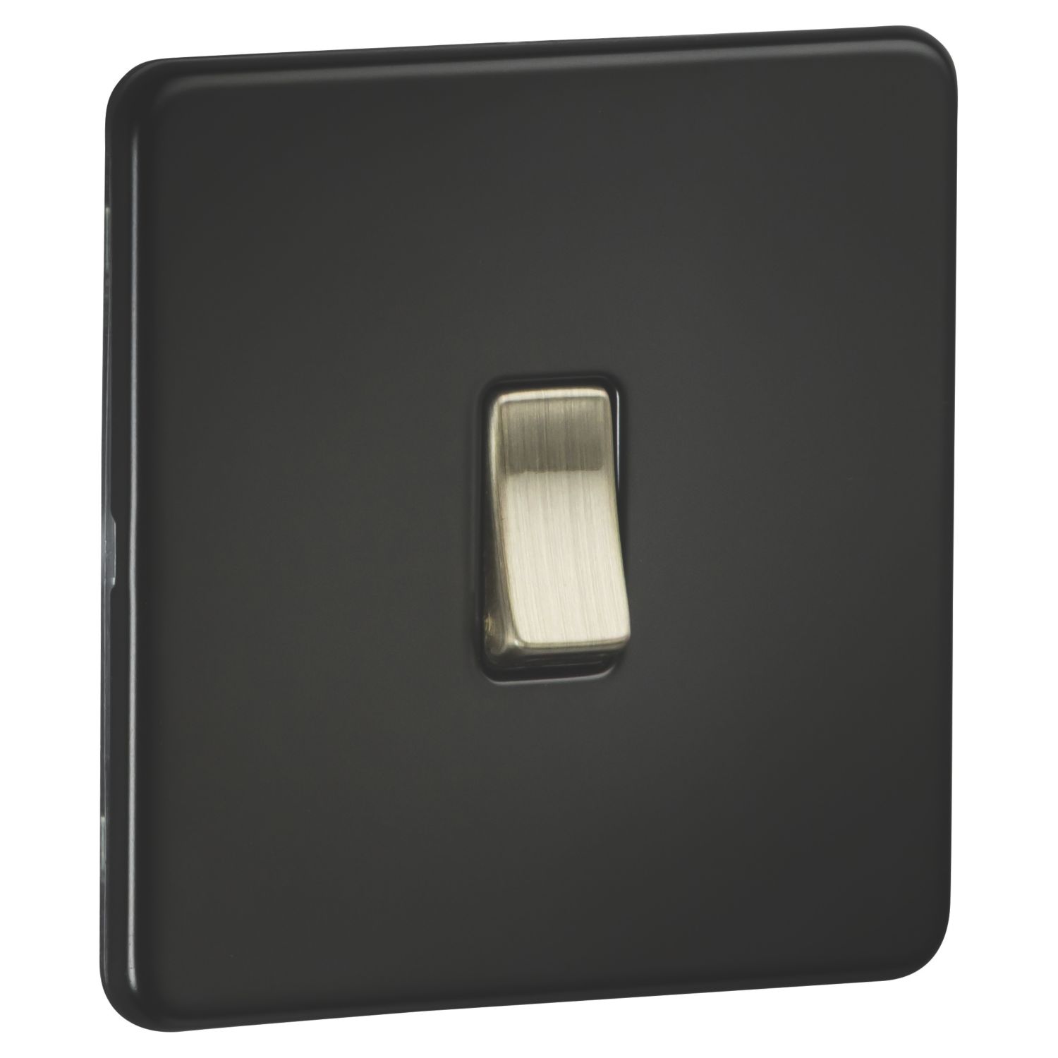 Knightsbridge 10AX 1-Gang 2-Way Light Switch Matt Black (158AM)