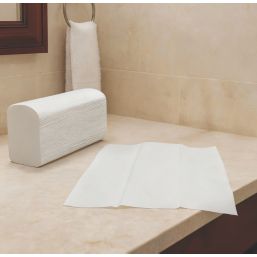 L-PRO Multifold Paper Hand Towels White 2-Ply 23cm x 23cm 3000 Pack