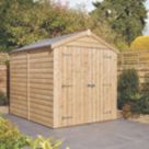 Rowlinson  6' x 7' 6" (Nominal) Apex Shiplap Timber Shed