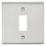 Knightsbridge  1-Module Grid Faceplate Brushed Chrome