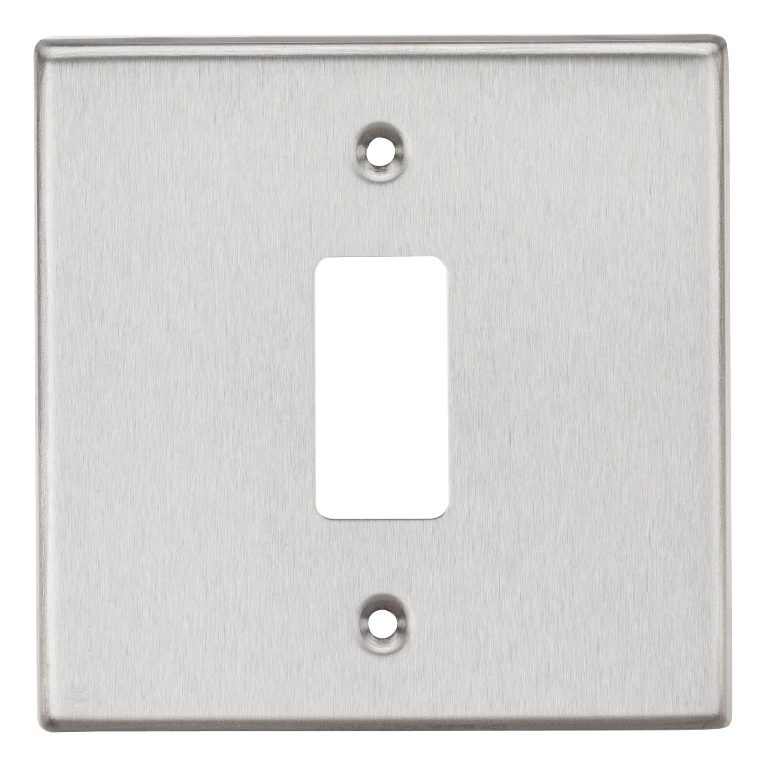 Knightsbridge 1-Module Grid Faceplate Brushed Chrome (158CR)
