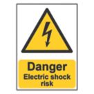 Essentials "Danger Electric Shock Risk" Sign 210mm x 148mm