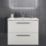 Ideal Standard i.life A Floorstanding Vanity Unit with Black Handles & Basin Matt White 800mm x 440mm x 853mm