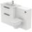 Ideal Standard i.life A Floorstanding Vanity Unit with Black Handles & Basin Matt White 800mm x 440mm x 853mm