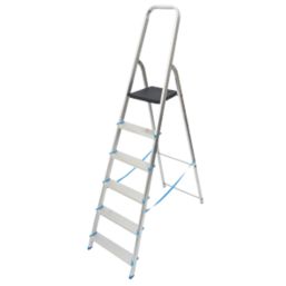 Mac Allister  Aluminium 6-Treads Stepladder  1.27m