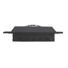 Glen Fulford Stainless Steel/Black Switch Control Plug-In Electric Inset Fire 510mm x 156mm x 605mm