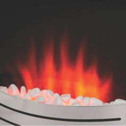 Glen Fulford Stainless Steel/Black Switch Control Plug-In Electric Inset Fire 510mm x 156mm x 605mm