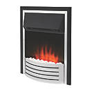 Glen Fulford Stainless Steel / Black Switch Control Plug-In Electric Inset Fire 510mm x 156mm x 605mm