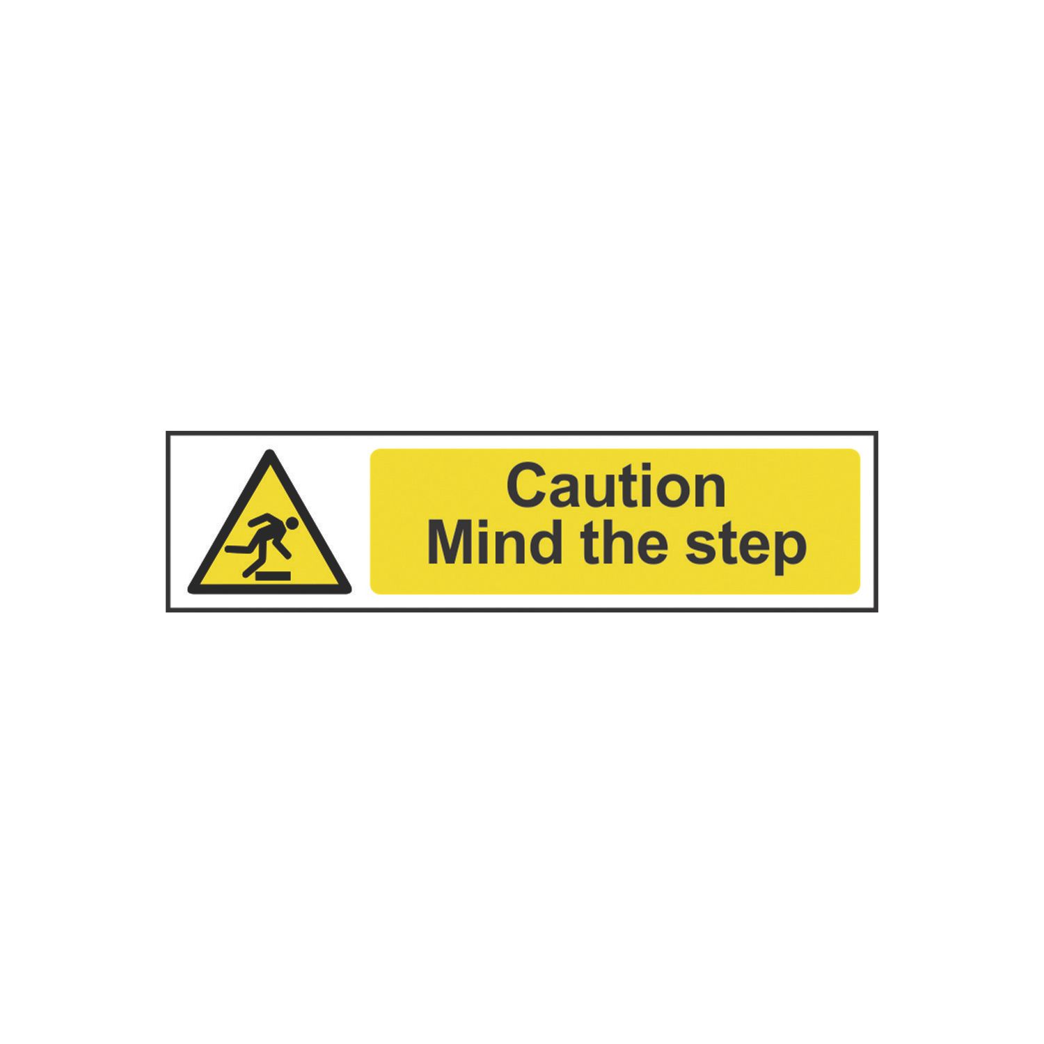 Essentials 'Caution Mind the Step' Sign 50mm x 200mm (158PX)