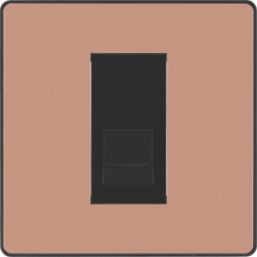 British General Evolve 1-Gang Master Telephone Socket Copper with Black Inserts