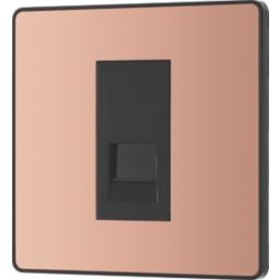 British General Evolve 1-Gang Master Telephone Socket Copper with Black Inserts