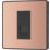 British General Evolve 1-Gang Master Telephone Socket Copper with Black Inserts