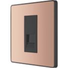 British General Evolve 1-Gang Master Telephone Socket Copper with Black Inserts