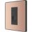 British General Evolve 1-Gang Master Telephone Socket Copper with Black Inserts
